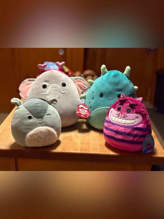 Squishmallows Other - Assorted Cute Squishmallow - Elephant, Sea Cucumber, Armadillo & Cheshire Cat